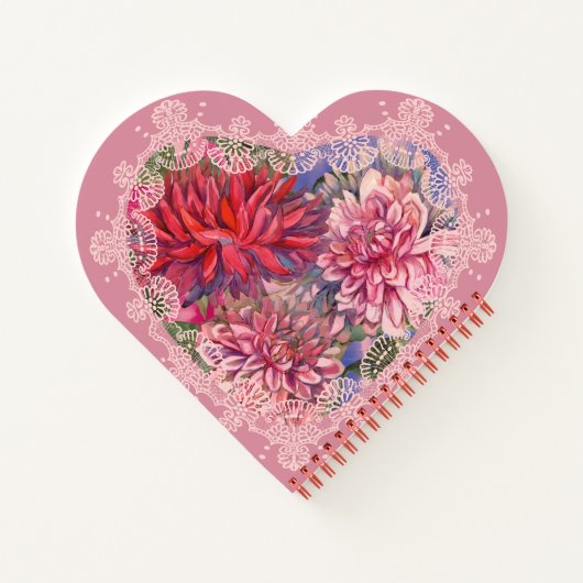 Carnet fleurs dahlias (Dos)