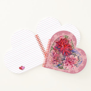 Carnet fleurs dahlias