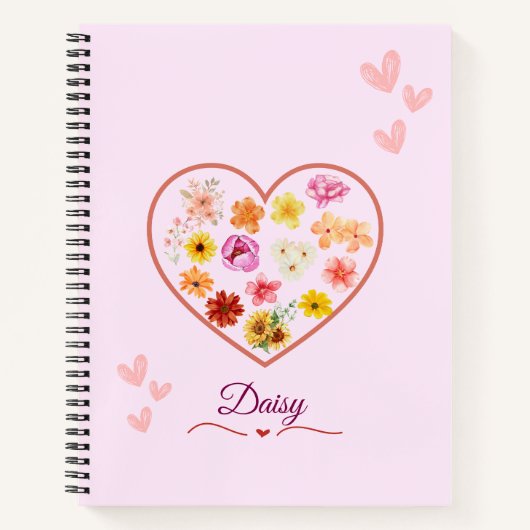 Carnet Fleurs d'amour (Devant)