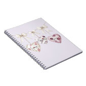 Carnet Fleurs d'amour d'inspiration Espoir Joie Cœurs Arc (Côté Droit)