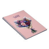 Carnet Fleurs d'amour rose pourpre (Côté Droit)
