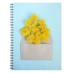 Carnet Fleurs Dandelions dans l'enveloppe