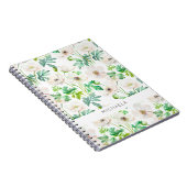 Carnet Fleurs d'anémones blanches à la crème (Côté Droit)