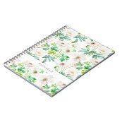 Carnet Fleurs d'anémones blanches à la crème (Côté gauche)