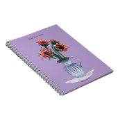 Carnet Fleurs dans un vase aquarelle (Côté Droit)