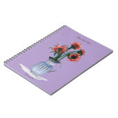 Carnet Fleurs dans un vase aquarelle (Côté gauche)
