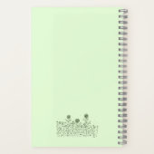 Carnet Fleurs dansantes sur un pré, vert clair (Verso)