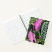 Carnet Fleurs d'anthurium rose et feuillage (Intérieur)