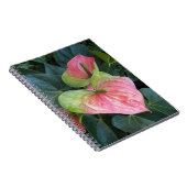 Carnet Fleurs d'anthurium roses Floral (Côté Droit)
