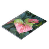 Carnet Fleurs d'anthurium roses Floral (Côté gauche)