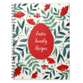 Carnet Fleurs d'aquarelle de jardin magiques en rouge et (Devant)