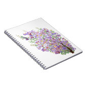 Carnet fleurs d'aquarelle de myrte violette (Côté Droit)