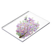 Carnet fleurs d'aquarelle de myrte violette (Côté gauche)
