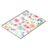 Carnet Fleurs d'aquarelle et feuilles (Côté gauche)