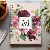 Carnet Fleurs d'aquarelle modernes Monogrammes