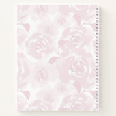 Carnet Fleurs d'aquarelle rose pâle Perdues Personnalisée (Dos)