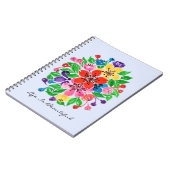 Carnet Fleurs d'arc-en-ciel d'aquarelle (Côté gauche)