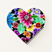 Carnet Fleurs d'art folklorique génoise multicolore (Dos)
