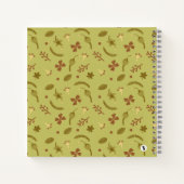 Carnet Fleurs d'art populaire vert (Dos)