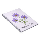 Carnet Fleurs d'Aster de septembre (Côté Droit)