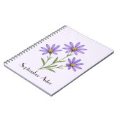 Carnet Fleurs d'Aster de septembre (Côté gauche)