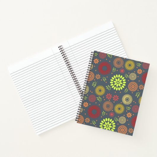 Carnet Fleurs d'automne colorées dans des tons chauds (Intérieur)