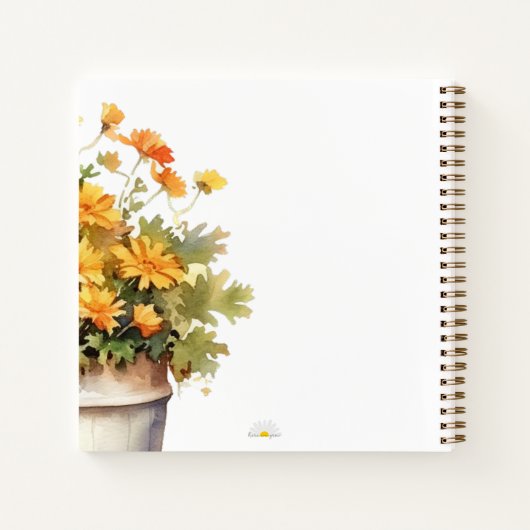 Carnet Fleurs d'automne "Journal de Gratitude" (Dos)