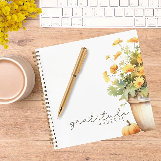 Carnet Fleurs d'automne "Journal de Gratitude"