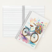 Carnet Fleurs de bicyclette rétro Aquarelle Art (À l'intérieur)