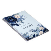 Carnet Fleurs de bleu Mariage bleu clair bleu (Côté Droit)