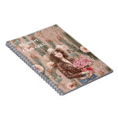 Carnet Fleurs de cactus roses pour coiffeuse Brown occide (Côté Droit)