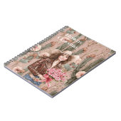 Carnet Fleurs de cactus roses pour coiffeuse Brown occide (Côté gauche)