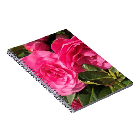 Carnet Fleurs de Camellia rose foncé (Côté Droit)