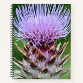 Carnet Fleurs de Cardon Violet Botanique (Devant)
