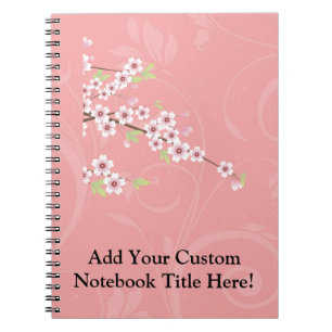 Carnet Fleurs de cerisier roses molles