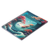 Carnet Fleurs de Cerisier Vagues de Turquoise Orie (Côté gauche)