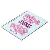 Carnet Fleurs de cerisiers roses (Côté gauche)