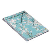 Carnet Fleurs de cerisiers : tendance florale turquoise (Côté Droit)