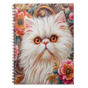 Carnet Fleurs de chaton persan, Plaisir Floral Chat persa
