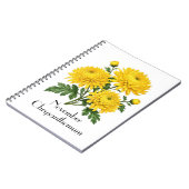 Carnet Fleurs de chrysanthème de novembre (Côté gauche)