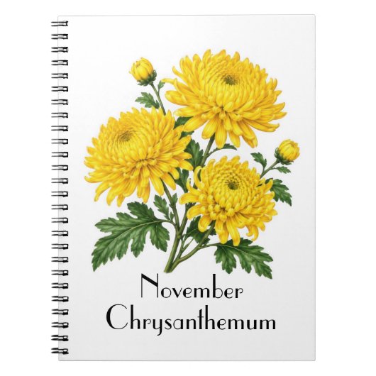 Carnet Fleurs de chrysanthème de novembre (Devant)