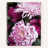 Carnet Fleurs de Chrysanthème Rose (Devant)
