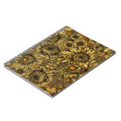 Carnet Fleurs de chrysanthèmes jaunes et coléoptères oran (Côté gauche)