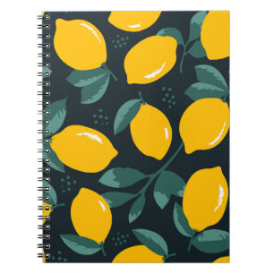 Carnet Fleurs de citrons, Texture d'été Vintage.
