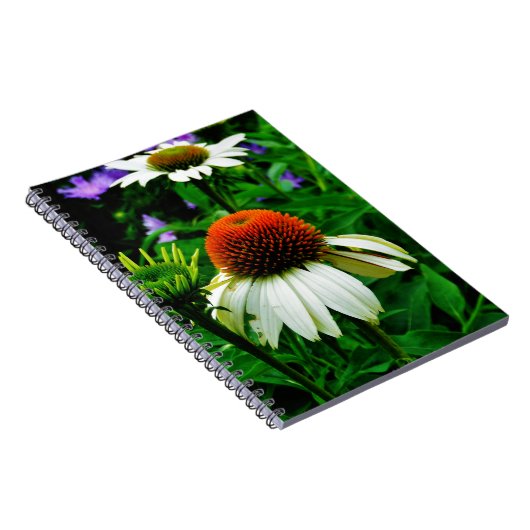 Carnet Fleurs de cônes blanches et orange (Côté Droit)