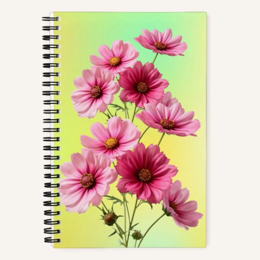 Carnet Fleurs de Cosmos Rose-23456 (Recto)