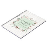 Carnet Fleurs de coton rustiques du Sud sur du bois de gr (Côté gauche)