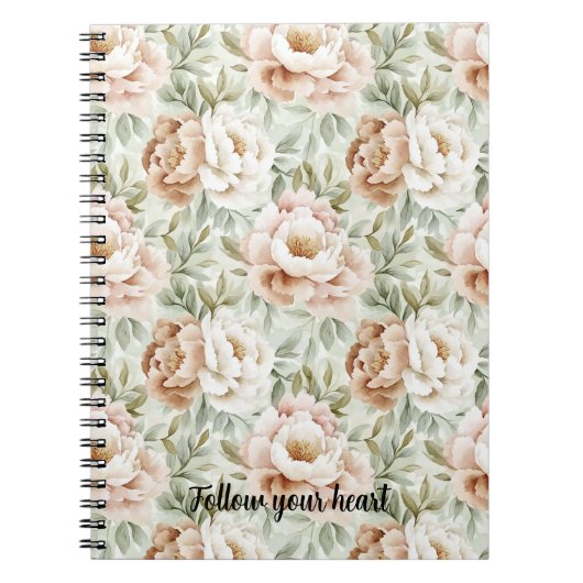 Carnet Fleurs de crème de cacao rose (Devant)
