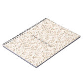 Carnet Fleurs de crème rose romantique amour (Côté gauche)