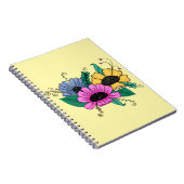 Carnet Fleurs de dessin colorées (Côté Droit)